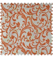 Orange Grey Beautiful Motif Design Poly Main Curtain Designs